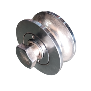 Heavy Duty MS Sliding Gate Wheels – Chrome Finish | Double Bearing | 25mm Dia